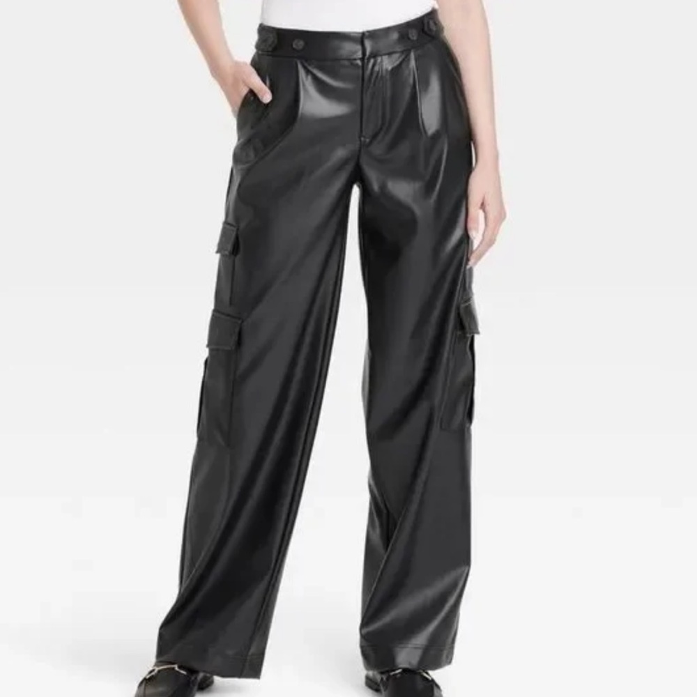 A New Day faux leather cargo pants